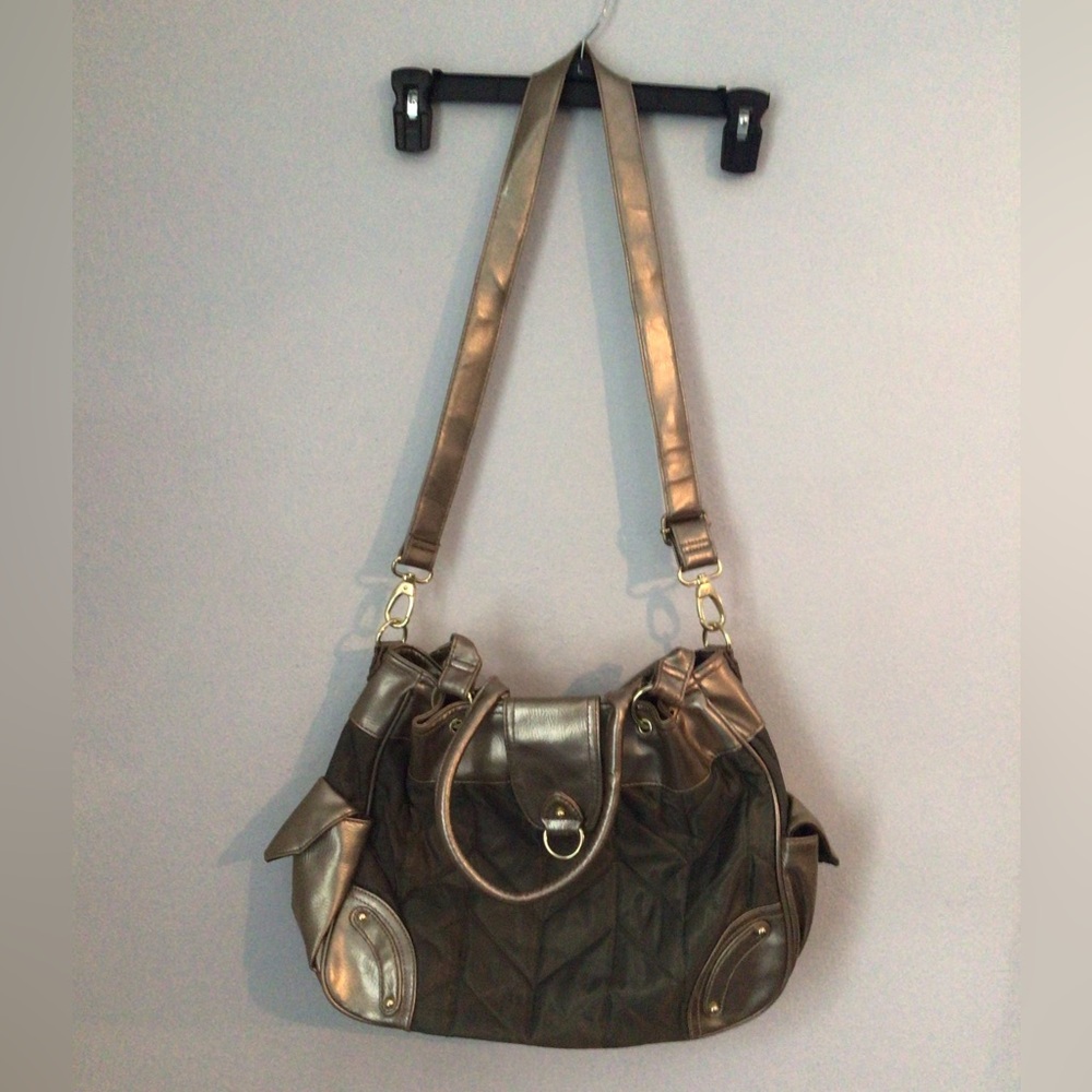 Olive Green and Gold Purse.